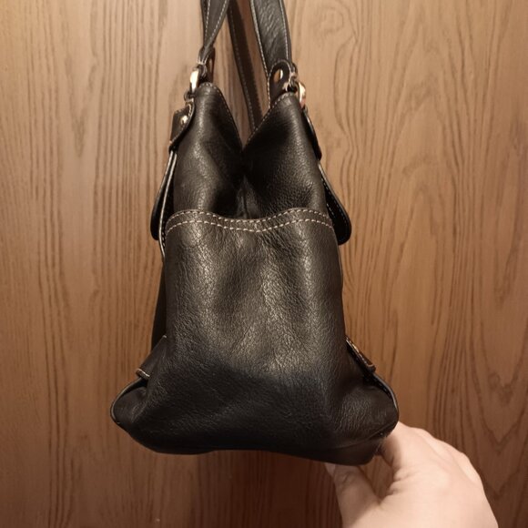 Tignanello leather multi pocket compartment double handles shoulder bag purse - Picture 4 of 15